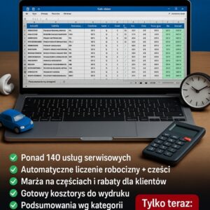 Kalkulator kosztów napraw i usług serwisowych – PRO