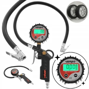 Pistolet Do Pompowania Opon Kół Elektroniczny Cyfrowy Manometr 14 Bar 50 Cm